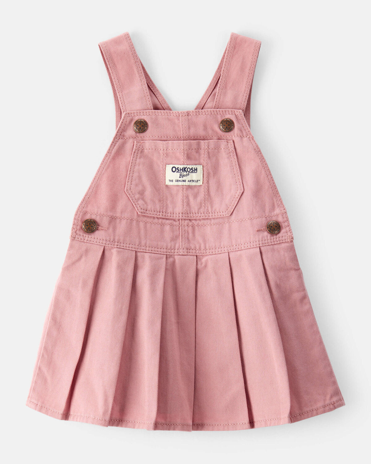 Baby Girl Pleated 100% Cotton Jumper Dress - Pink - OshKosh | Carter's | Carter's Inc