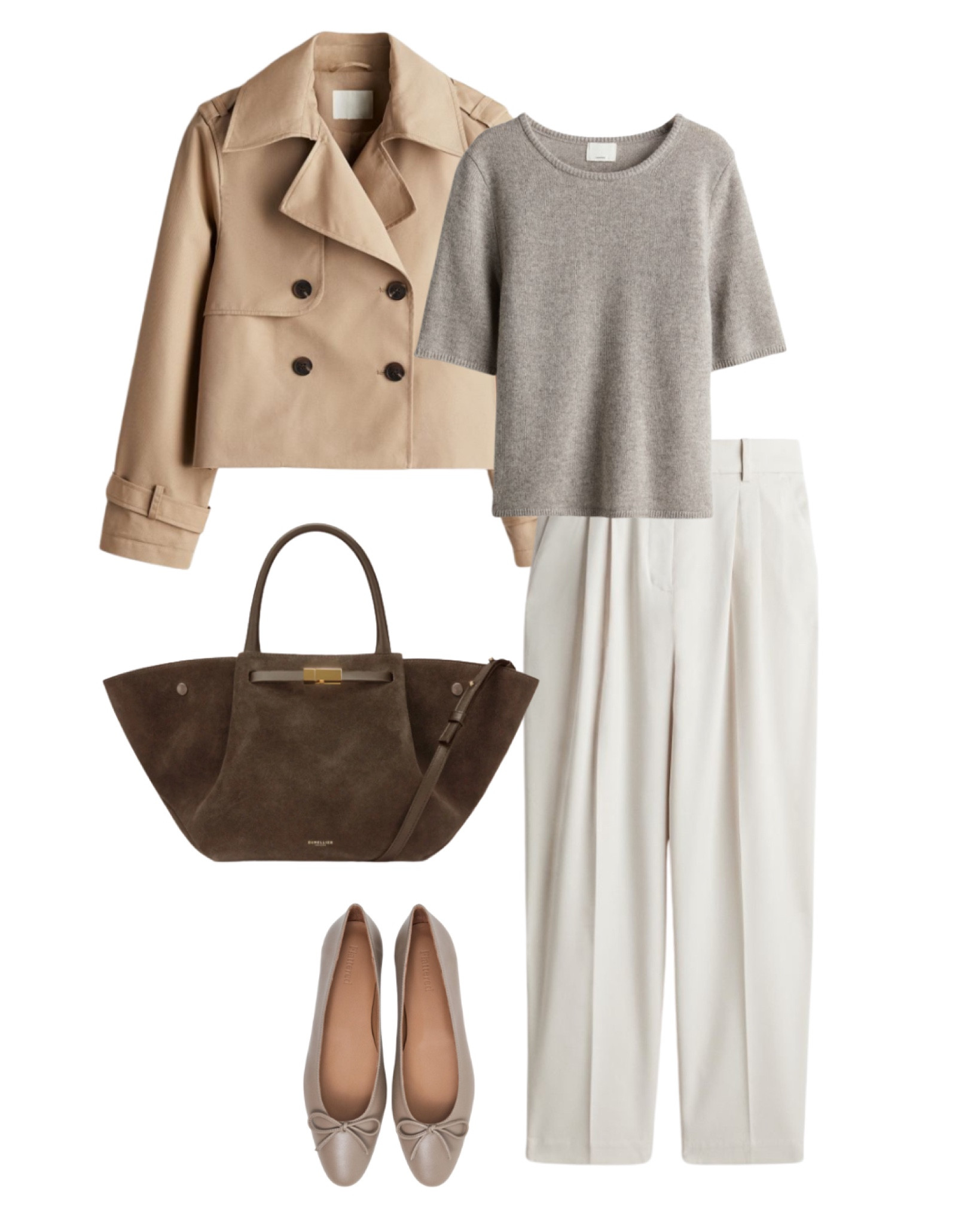 Trench jacket, cashmere top, suede bag and taupe flats, fall wardrobe, august outfits 

#LTKSeasonal #LTKBacktoSchool #LTKStyleTip