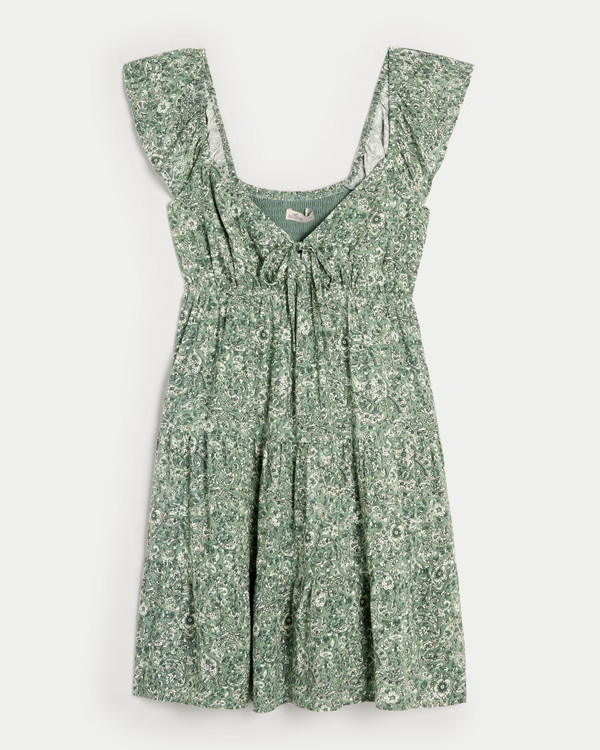 Flutter Sleeve Babydoll Dress | Hollister (US)