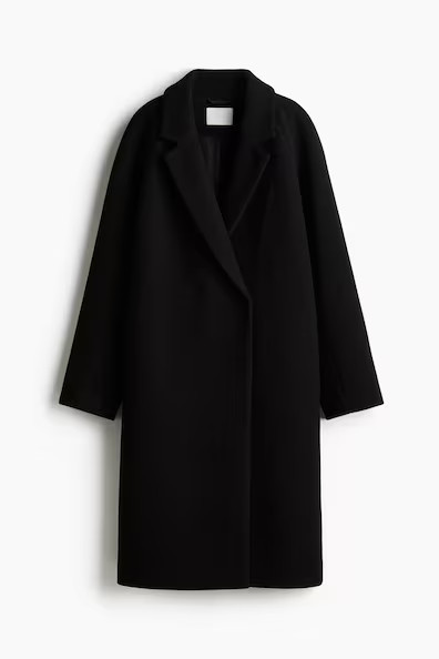 H & M - Double-breasted coat - Black | H&M (UK, MY, IN, SG, PH, TW, HK)