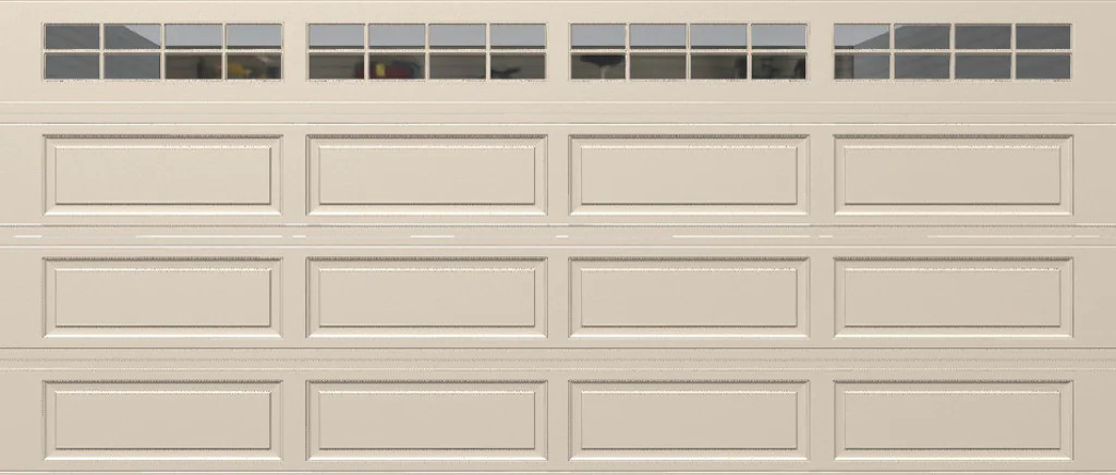 Wayne Dalton Classic Steel Model 8500 16-ft x 7-ft 16.22 R-Value Insulated Double Garage Door with Windows one_size in Brown | 8500RNCHALSTCKII167 | Lowe's