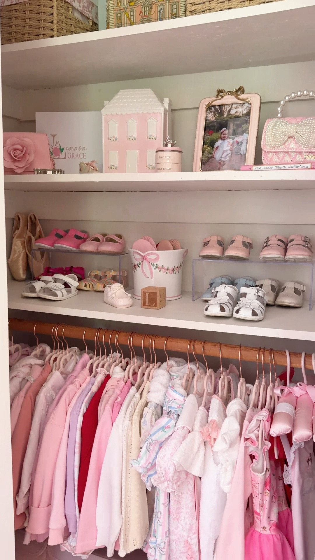 Pink and girly toddler closet organization

#LTKKids #LTKHome