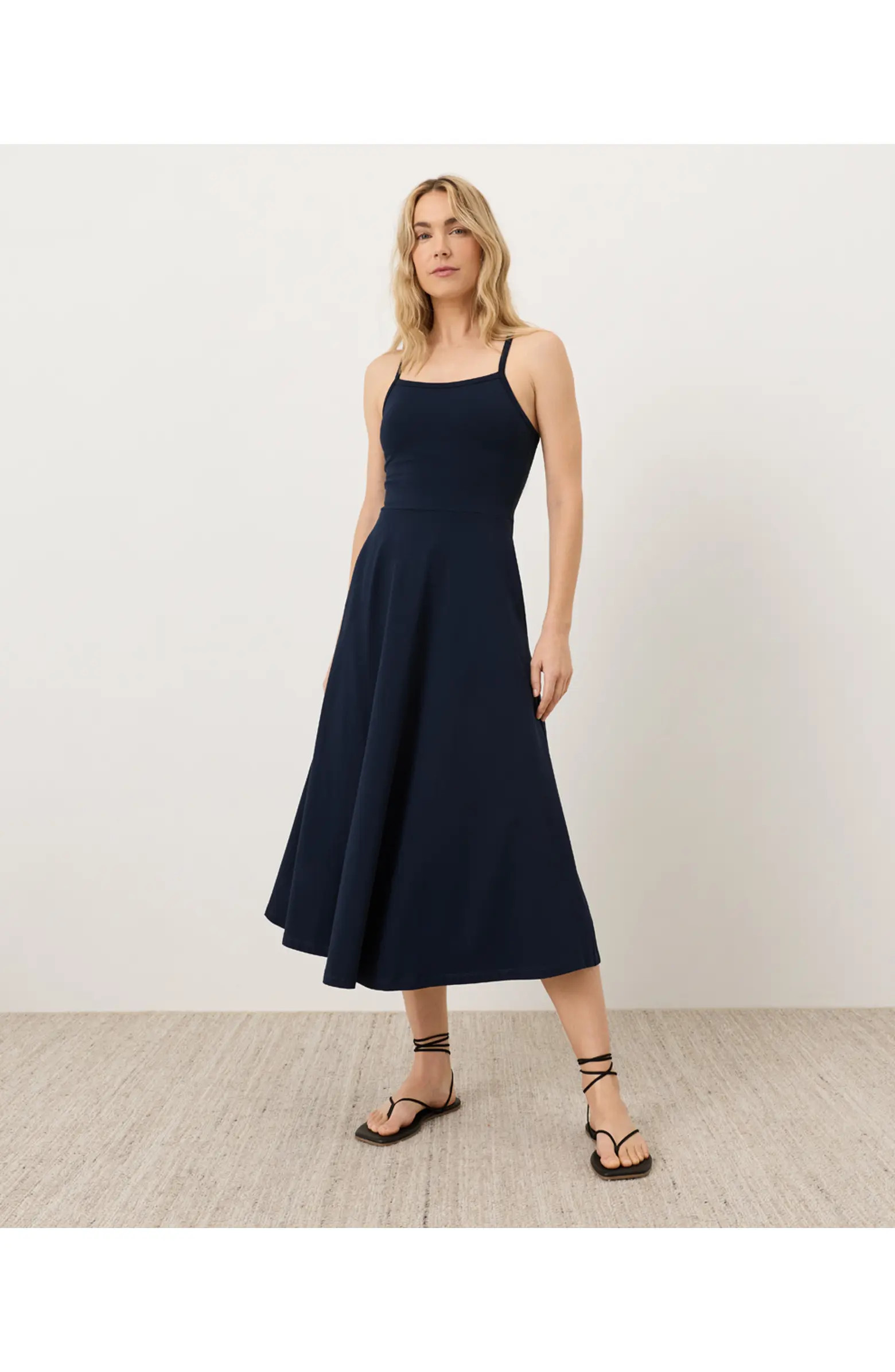 Fit & Flare Midi Dress Made With Organic Cotton | Nordstrom