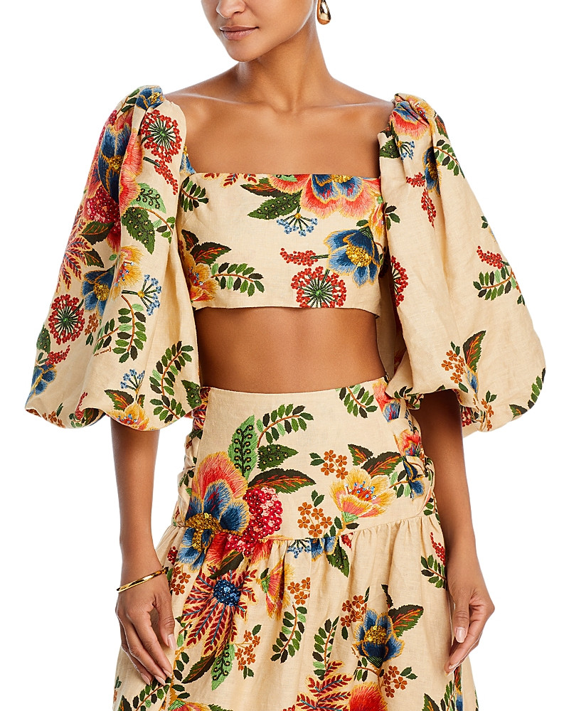 Farm Rio Delicate Garden Crop Top | Bloomingdale's (US)