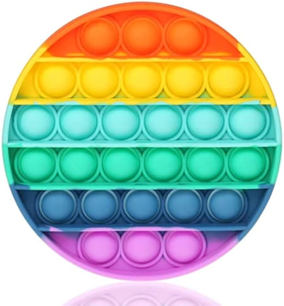 LASMEX Fidget Toy with Popping Sound Rainbow Square Push Bubble Sensory Fidget Toys Pack for Anxi... | Amazon (US)