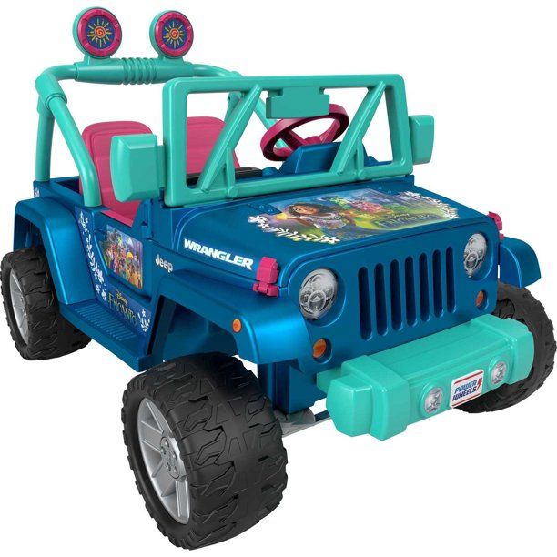 12V Power Wheels Disney Encanto Jeep Wrangler Battery-Powered Ride-On Vehicle with Sounds | Walmart (US)