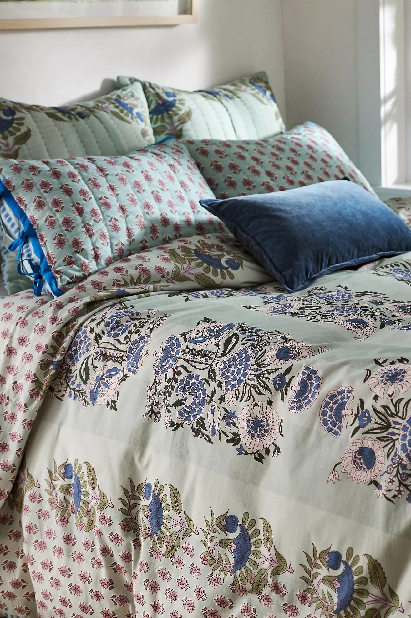 Lara Cotton Floral Printed Duvet Cover | Anthropologie (US)