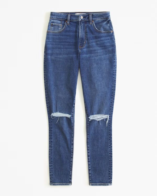 Women's Curve Love High Rise Super Skinny Ankle Jean | Women's Bottoms | Abercrombie.com | Abercrombie & Fitch (US)