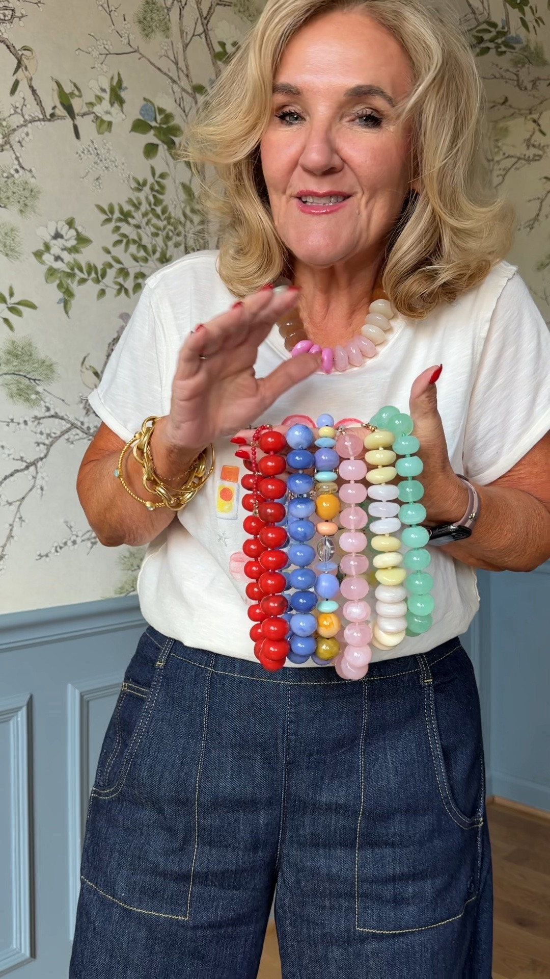 Anthro code NANETTE20 good on orders of $100 or more
I’ll also link the necklaces on bauble bar as their 20% off on their site as well through Friday night

T-shirt size medium
Jeans size medium petite for a very relaxed fit

#LTKSaleAlert #LTKOver40 #LTKootd