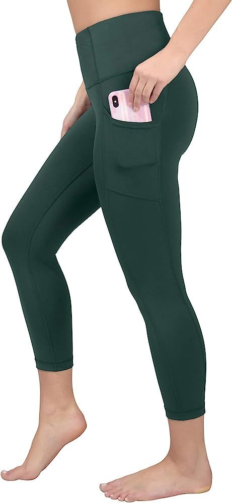 90 Degree By Reflex High Waist Squat Proof Yoga Capris with Side Pocket | Amazon (US)