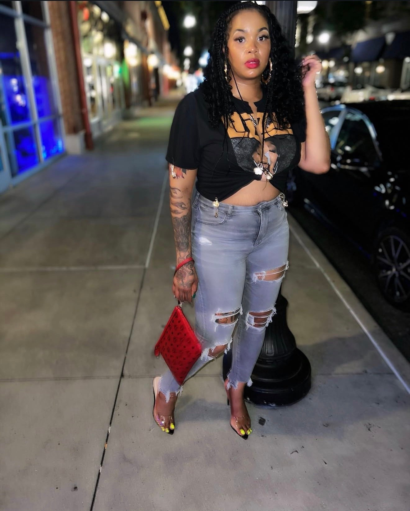 Night out fit with a little edge. Everything linked 🤍

#LTKstyle #LTKfit #LTKunder100