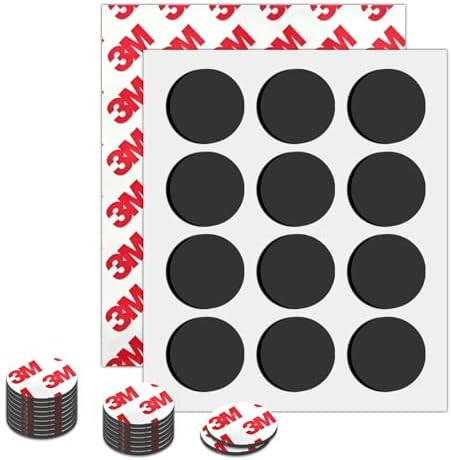 Magnetic Dots,Round Magnets with Adhesive Backing,Small Magnet 1.2" Self Sticky Magnetic Circle f... | Amazon (US)