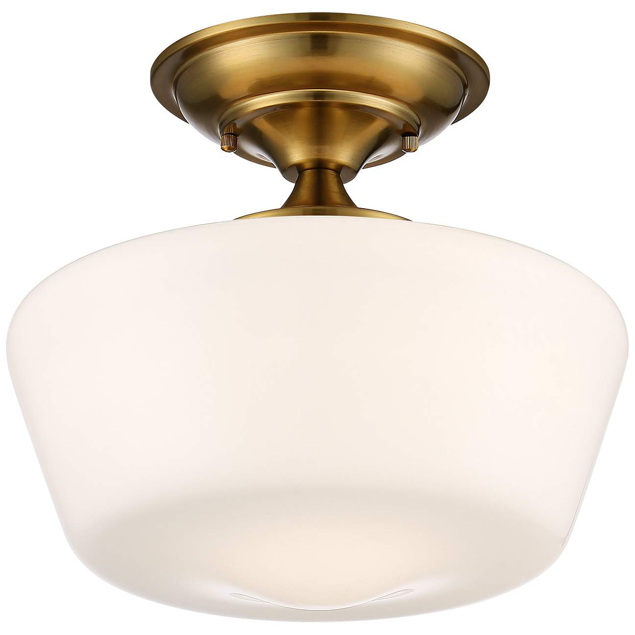 Schoolhouse Soft Gold 12" Wide Ceiling Light Fixture | Lamps Plus