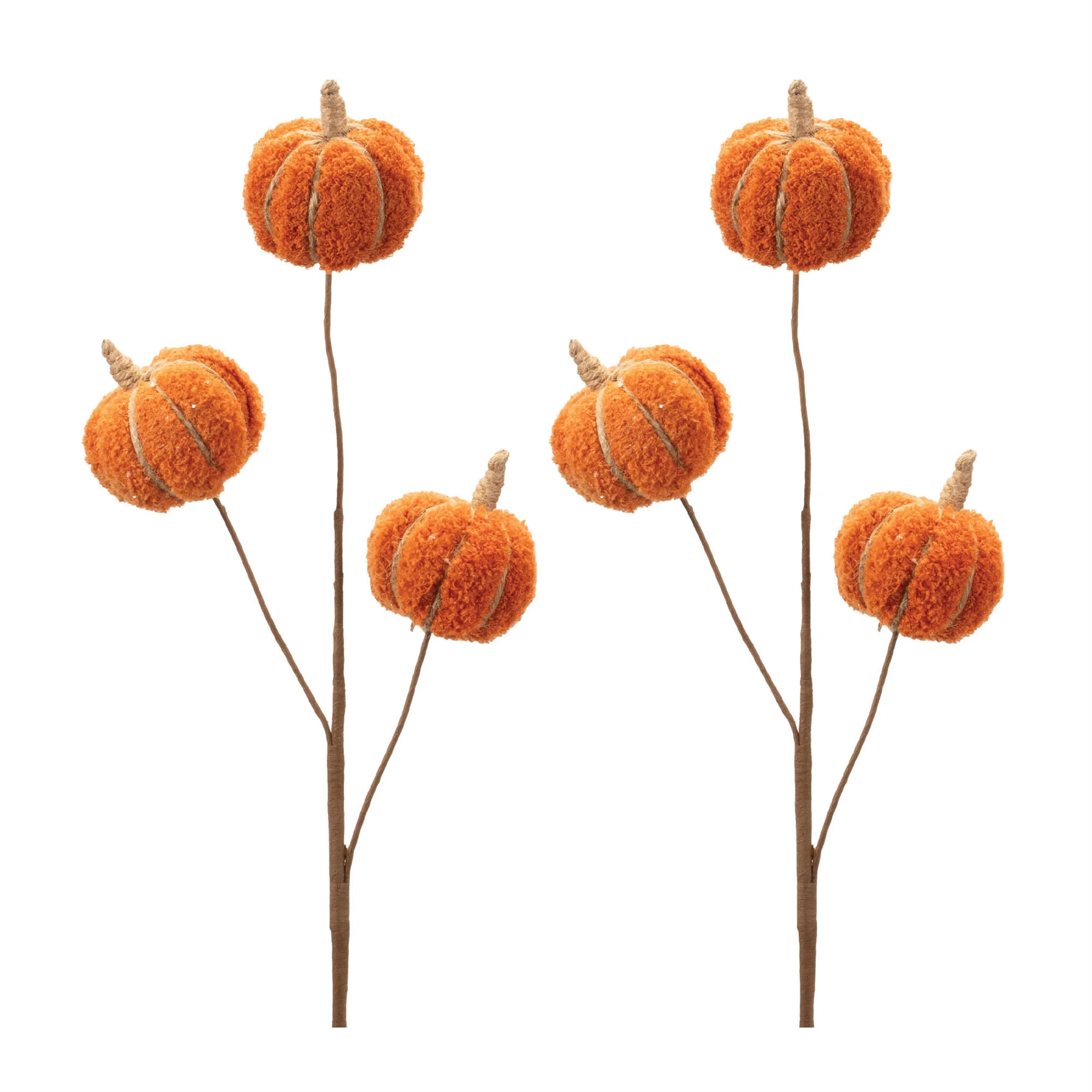 Plush Fall Pumpkin Spray (Set of 6) | Wayfair North America