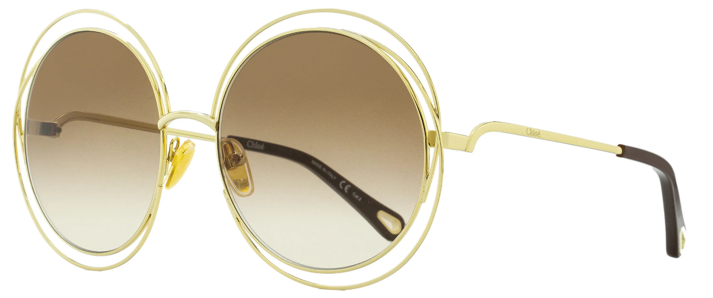 Chloe Women's Carlina Sunglasses CH0045S 004 Gold/Black 58mm | Shop Simon