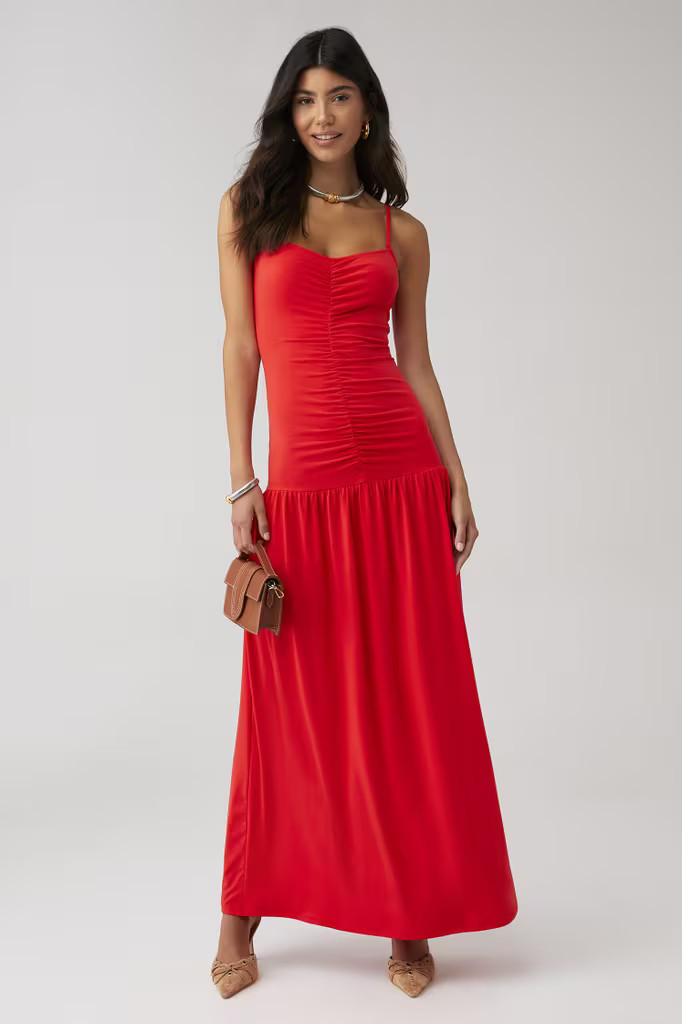 RUCHED FRONT SCOOP MAXI | FashionPass