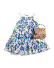Toddler Girls Strappy Tiered Floral Dress With Purse | Toddler Girl Dresses | Marshalls | Marshalls