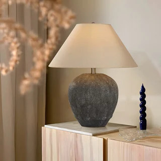 Global Accent Ceramic Table Lamp with Linen Shade | Bed Bath & Beyond