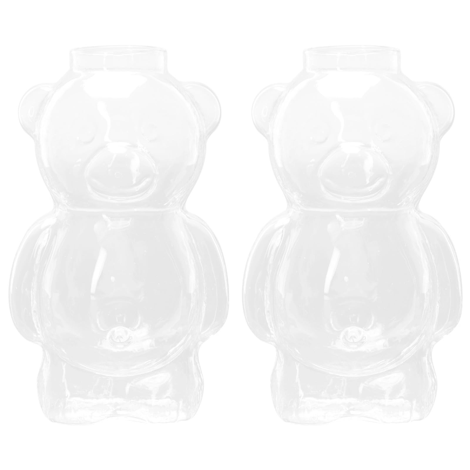 PRETYZOOM 2 Pcs Bear Shaped Cocktail Glasses, Creative Transparent Glassware for Wine, Juice, Cof... | Amazon (US)