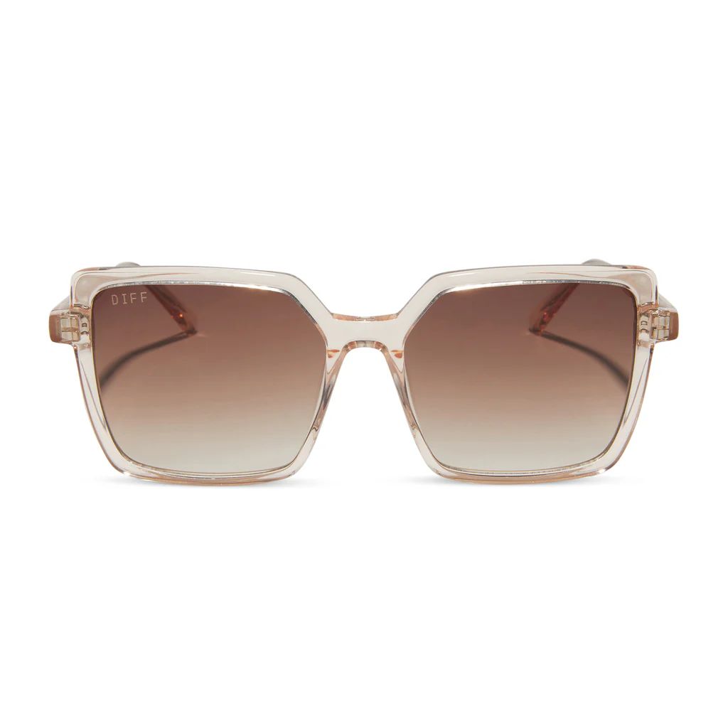 ESME - VINTAGE ROSE CRYSTAL + BROWN GRADIENT SUNGLASSES | DIFF Eyewear