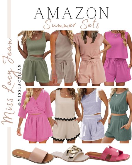 Summer two piece sets and slide sandals from Amazon.

Two piece set, Amazon finds, looks for less, spring outfit, summer outfit 

#LTKfindsunder50 #LTKstyletip #LTKfindsunder100