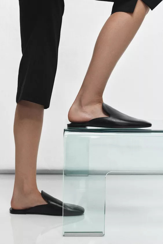 LEATHER MULE LOAFERS | Zara UK
