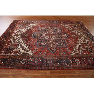 One-of-a-Kind 1950s 6'10" x 9'5" Wool Area Rug in Red | Wayfair North America