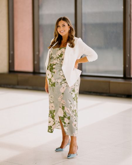 Have a spring event? This dress is perfect! Can be layered with a blazer if needed. Wearing size 18 (to account for the bump last year). Great wedding guest or baby / bridal shower dress. Sharing similar styles too. 

#LTKparties #LTKmidsize #LTKstyletip