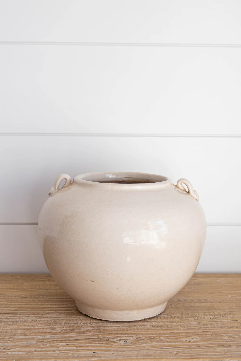 Cream Glazed Vintage Pot | Luxe B Co