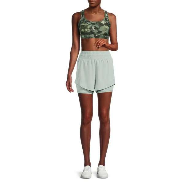 Avia Women's High Rise Running Shorts with Bike Liner | Walmart (US)