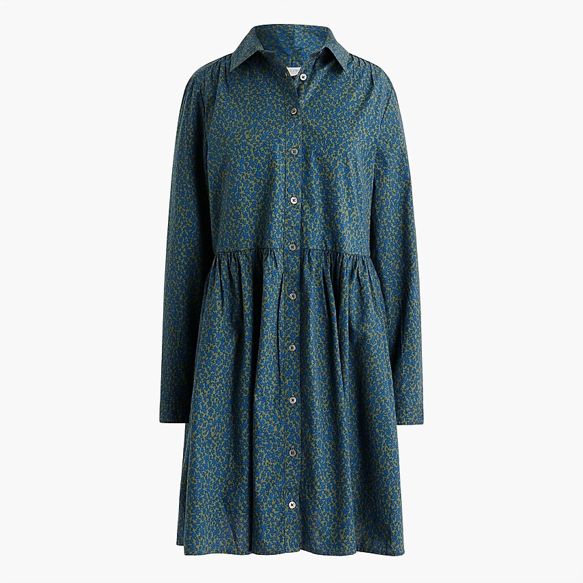 Printed collared mini shirtdress | J.Crew Factory