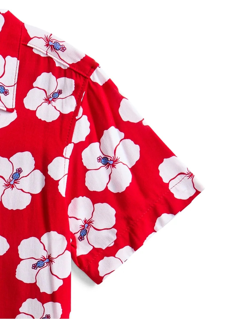 Wonder Nation Toddler Boys Patriotic Camp Shirt with Short Sleeves, Sizes 12M-5T - Walmart.com | Walmart (US)