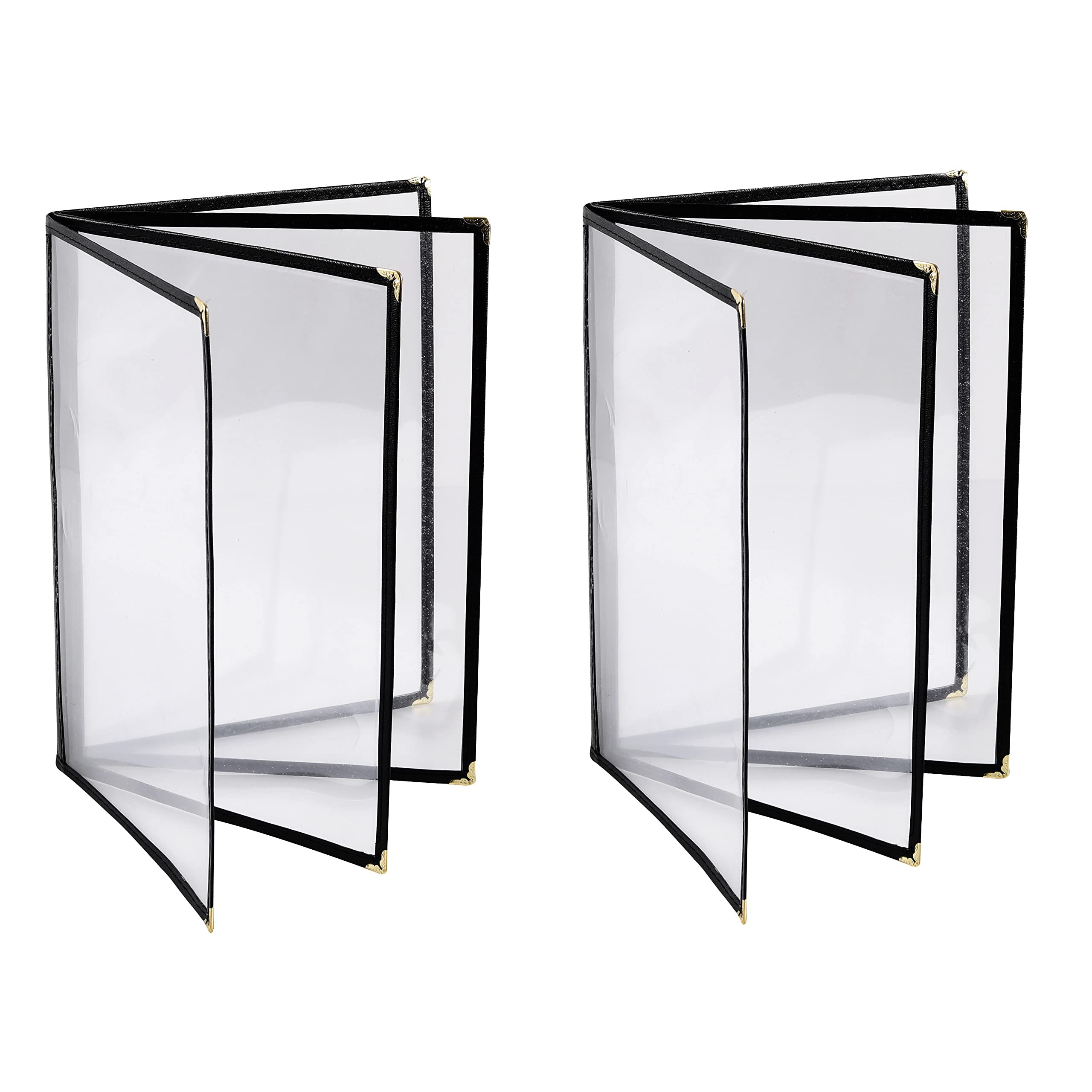 2PCS Menu Covers 8.5" x 11" Restaurant Menu Holder 4 Page 8 View Transparent Menu Sleeve,Fits A4 ... | Amazon (US)