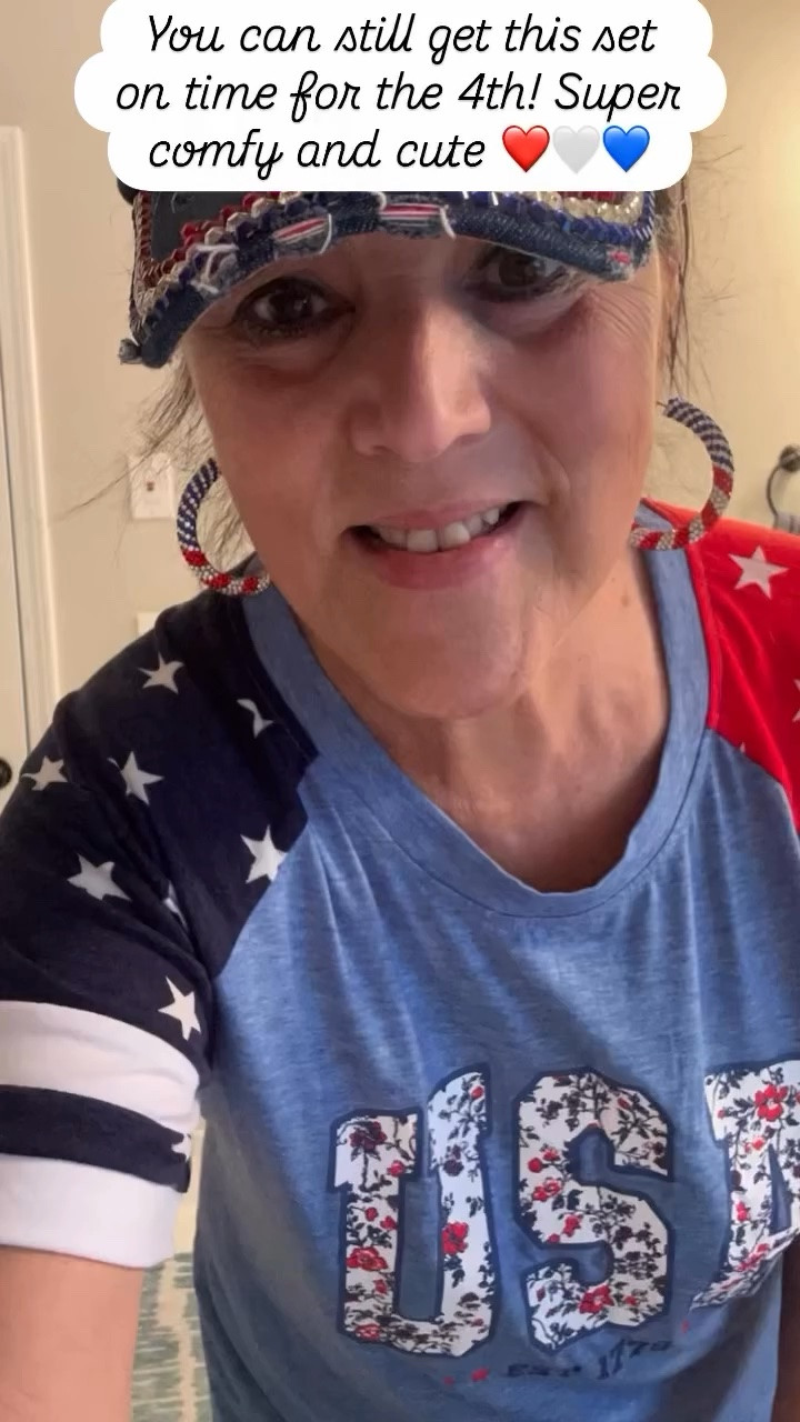 USA style is so cute!! ❤️🤍💙 Love this fun festive look, from the hat to the sandals, every little detail makes it pop. Always be confident!!
#agelessfashion #over50fashion #midlifestyle #wearwhatyoulove#fourthofjulyoutfit

#LTKdayinmylife #LTKMidsize #LTKSeasonal