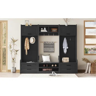 4-in-1 Detachable Hall Tree with Storage and 7 Hooks | Wayfair North America