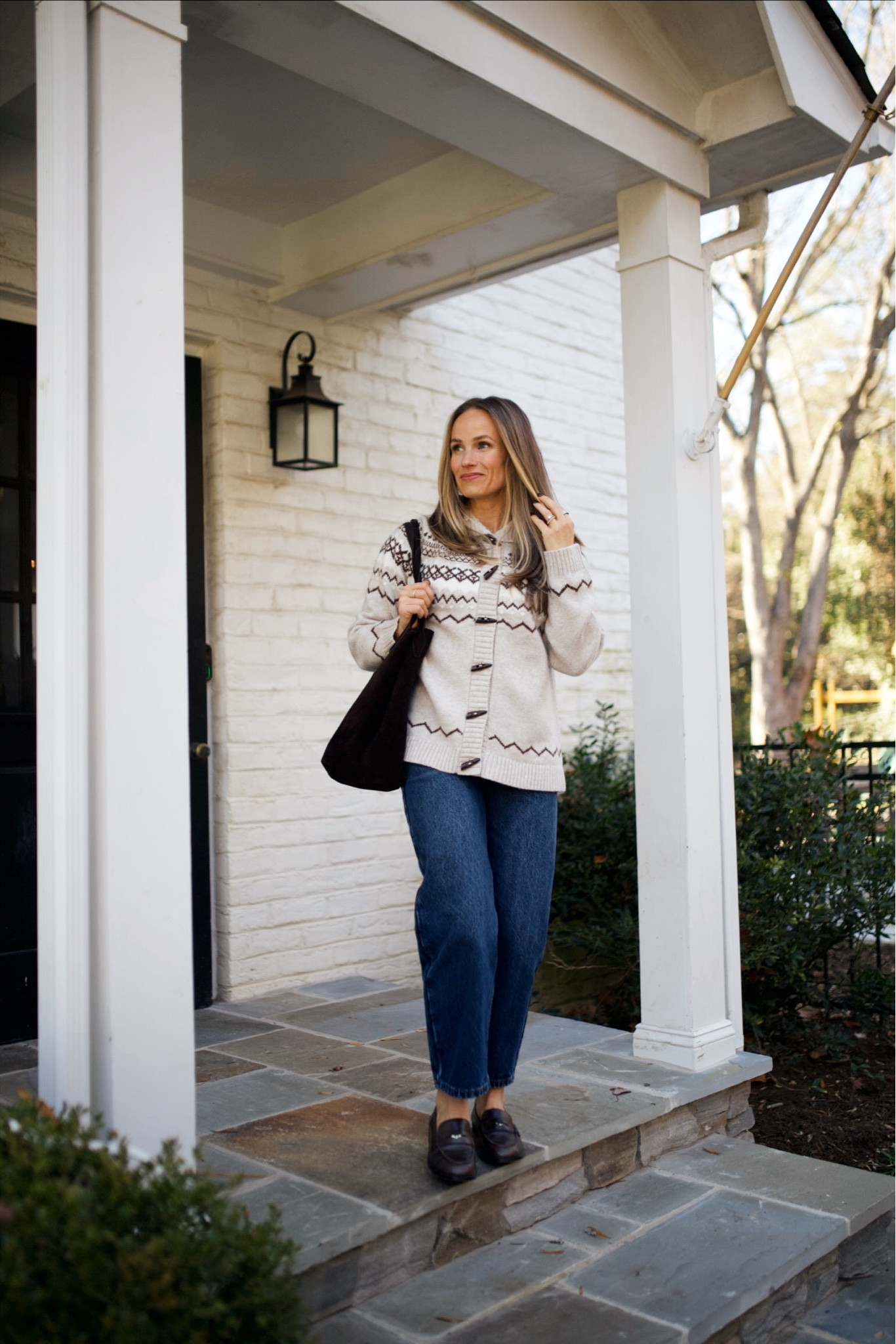 Petite studio fair isle sweater in ivory with the cutest wooden buttons

#LTKSeasonal #LTKPetite