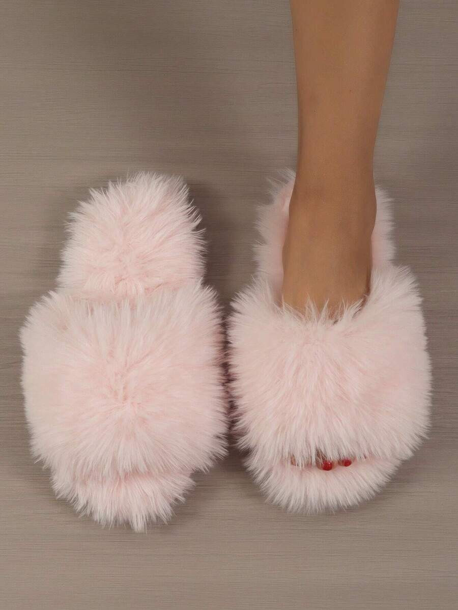 Women's Winter Cartoon Thick Bottom Slippers, Warm Plush Anti-Slip Home Shoes, Fashionable And Co... | SHEIN