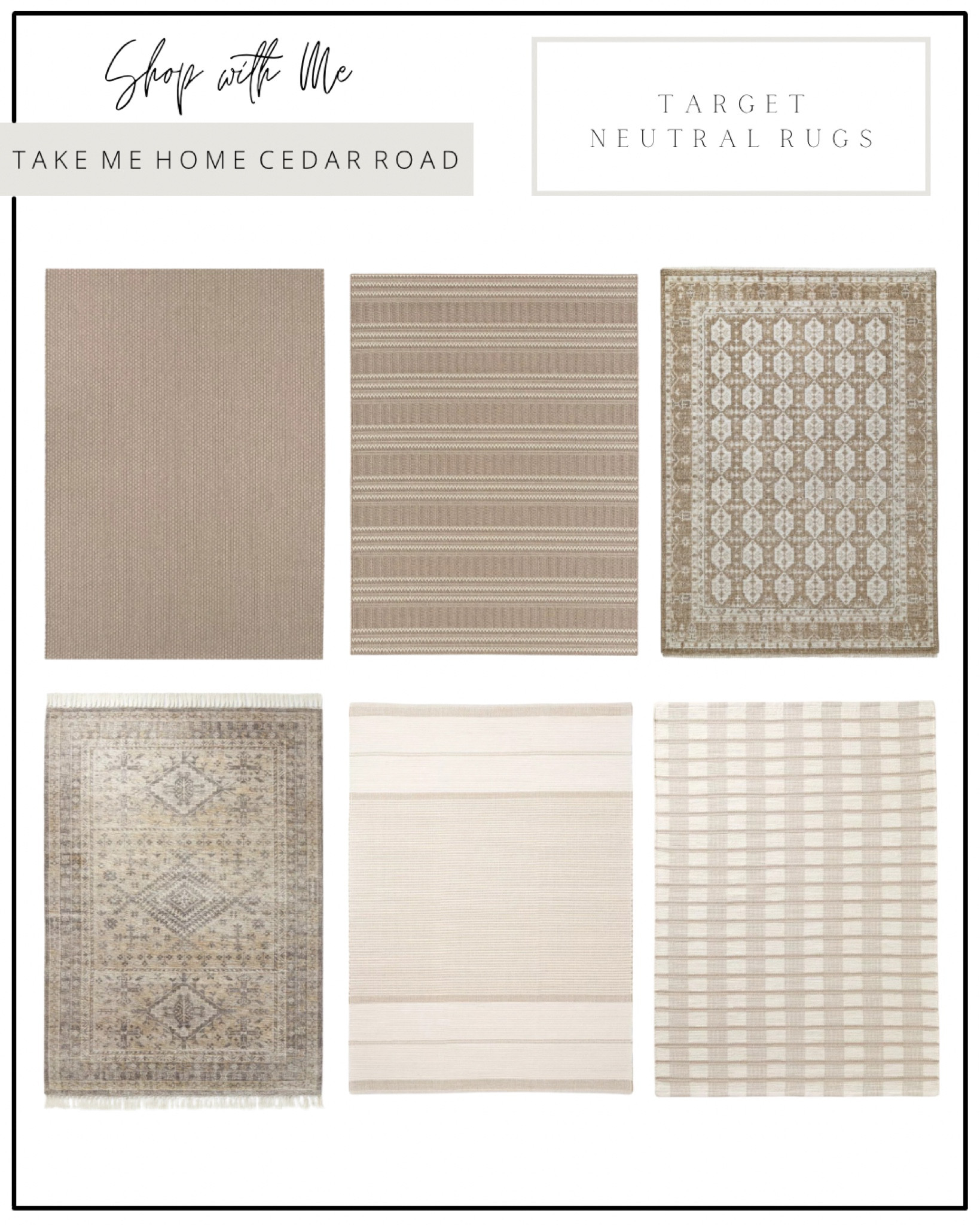 Target Finds - neutral area rugs I am loving! I own the first two and love them. 

Area rug, neutral area rug, indoor outdoor rug, target, target area rug, runner rug, entryway rug 

#LTKhome