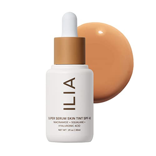 ILIA - Super Serum Skin Tint SPF 40 | Non-Comedogenic, Vegan, Lightweight to Help Against Blue Light, + Pollution while Hydrating, Smoothing, + Refining (Ramla Bay ST12.5, 1 fl oz | 30 ml) | Amazon (US)