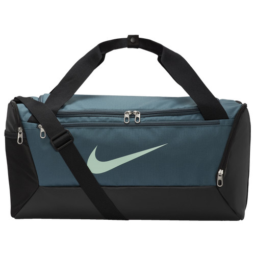 Nike Brasilia Small 9.5 Duffle Bag - Adult - Ash Green / Black / Mint Foam | Eastbay