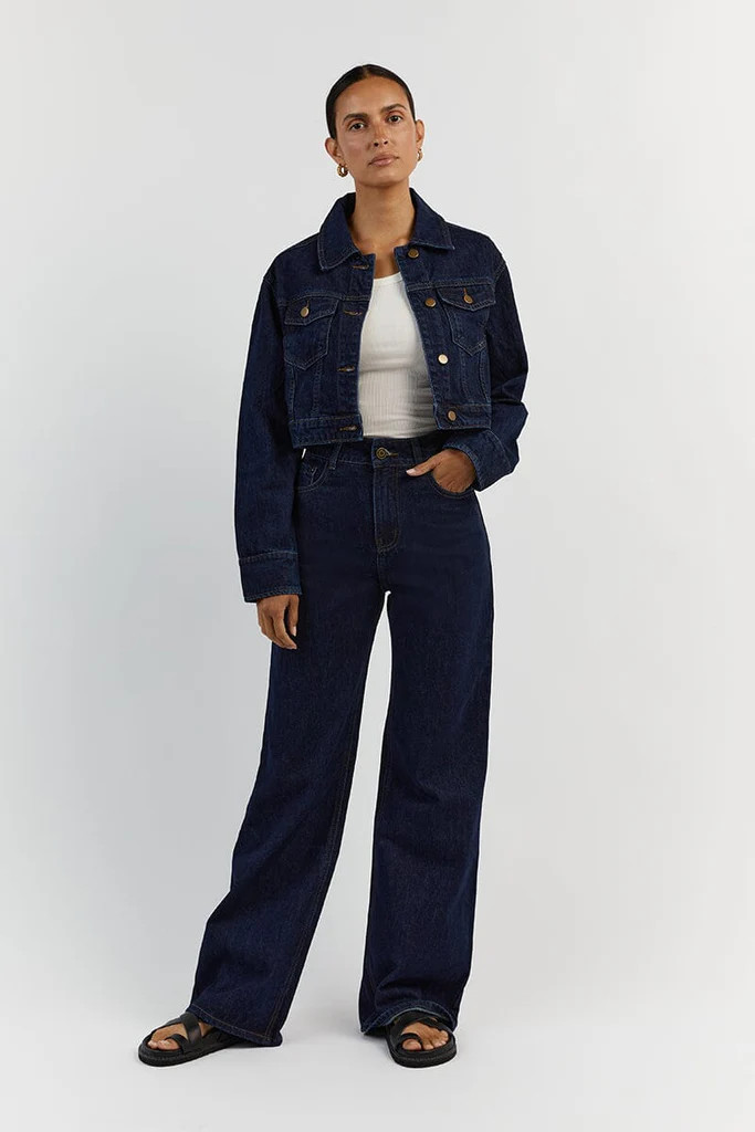 DEVIN INDIGO WIDE LEG DENIM JEAN | DISSH