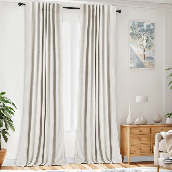 100% Blackout Curtains For Bedroom 52 Inches Wide Thermal Insulated Back Tab/Rod Pocket | Wayfair North America