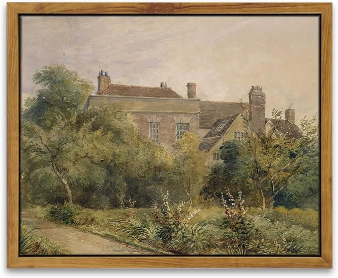 InSimSe Framed Canvas Wall Art Home Decor Classical Scenery Watercolor Painting Canvas Prints Wal... | Amazon (US)