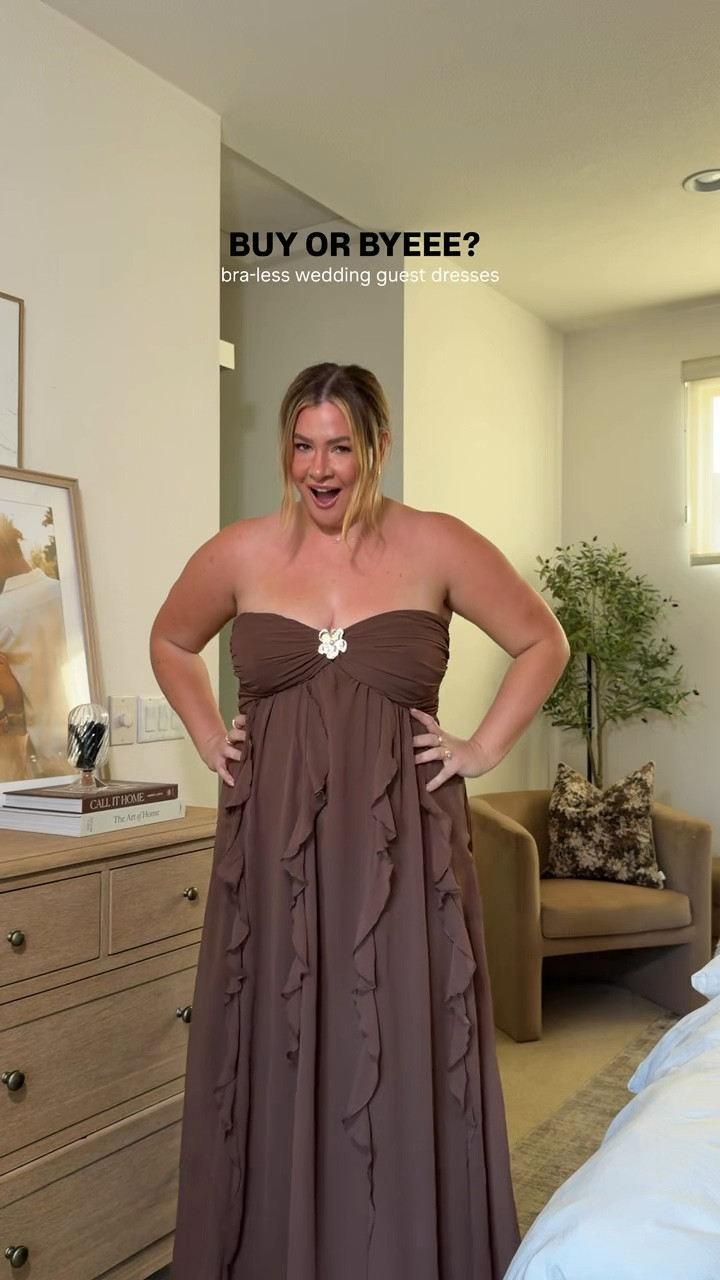 Bra-free wedding guest dresses ✨ I’m wearing an xl tall in everything!

#LTKWedding #LTKTall #LTKMidsize