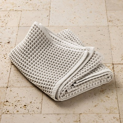 Waffle Bath Towel Gray - Casaluna™: 100% Cotton, Lightweight 300-450 GSM, Pre Washed, OEKO-TEX Certified | Target