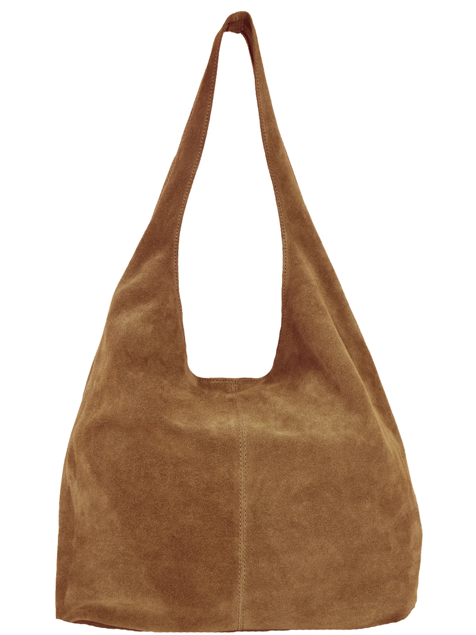 Tan Suede Leather Hobo Boho Shoulder Bag | Verishop
