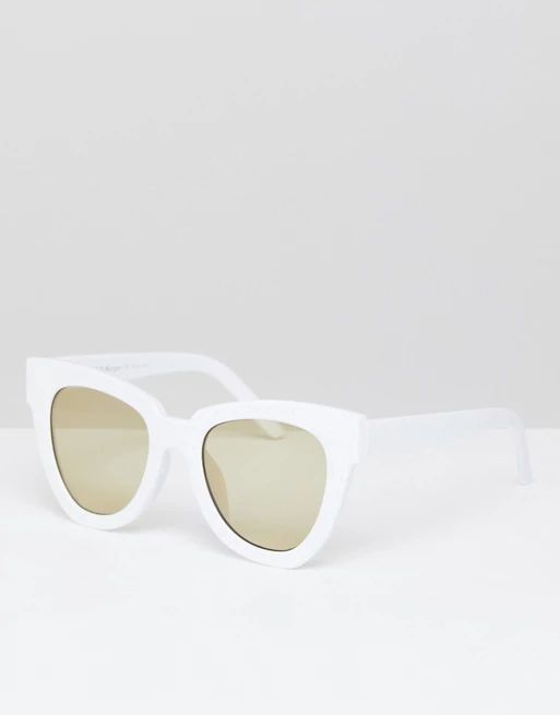 AJ Morgan Cat Eye Sunglasses In White | ASOS US