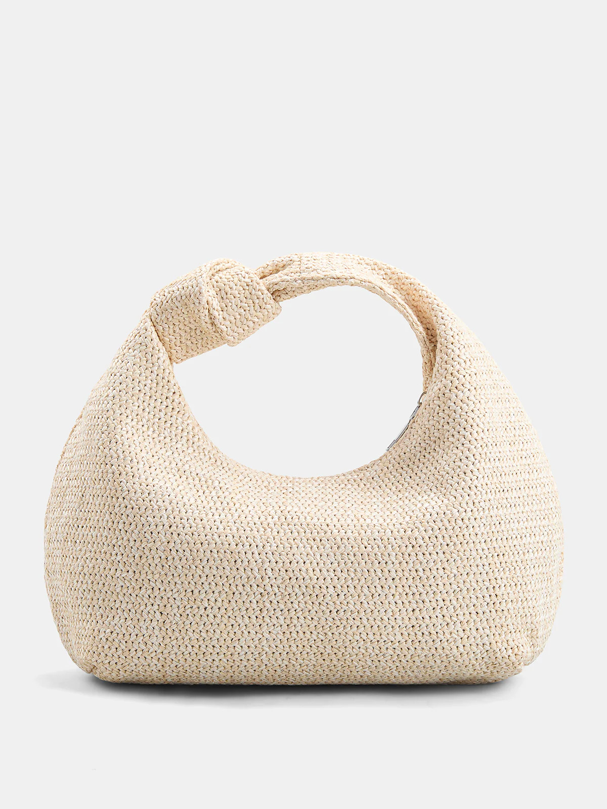 Knotted Woven Straw Hobo Handbag | Commense