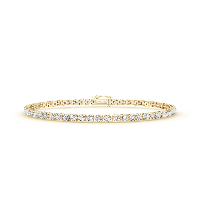Prong-Set Round Diamond Eternity Tennis Bracelet | Angara Inc.