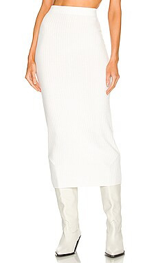 Enza Costa Sweater Rib Pencil Skirt in Winter White from Revolve.com | Revolve Clothing (Global)